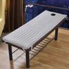 Morbuy Massage Table Fitted Sheet with Face Hole, Soft and Breathable, Light Gray, 70 x 190 cm view 2