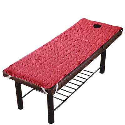 Morbuy Fitted Massage Table Sheet with Face Hole, 70 x 185 cm, Red