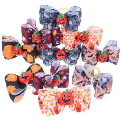 Milisten 10-Piece Halloween Dog Hair Bows