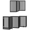 vidaXL 9-Piece Freestanding Folding Dog Gate with Door, Black, 450 cm, Poplar Wood view 3