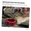Milisten 4-Piece Resin Reptile Feeding Bowls view 4