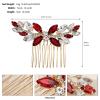 QPASRLAL Bridal Wedding Hair Comb with Green Rhinestones and Crystal Headpiece view 2
