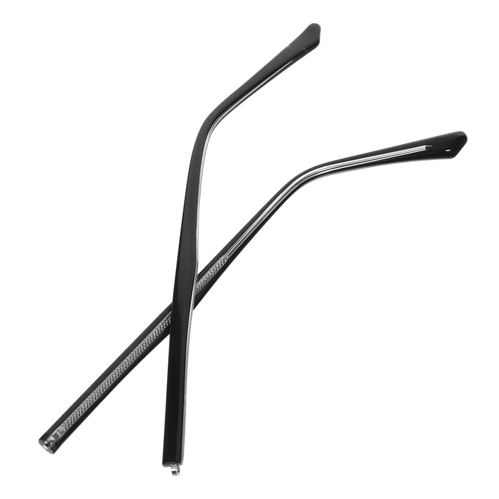 MOLUCKFU Metal Eyeglass Temple Arms Replacement, 1 Pair, Black Titanium Alloy