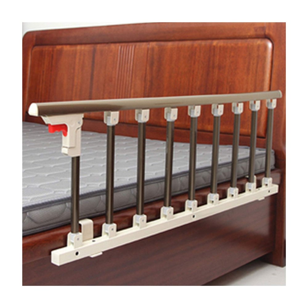 KEHSF Foldable Bed Rail for Seniors, Safety Grab Handle, Champagne Aluminum