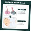 Healeved 3-Piece Ice Cream-Shaped Shower Poufs, Colorful Bath Sponges view 4