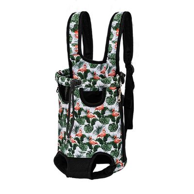 BZVCRTYKL Dog & Cat Carrier Backpack, Front/Back Carrying, for Small and Medium Dogs, New Flamingos, L