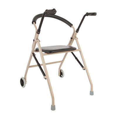 HSWOYEA Folding 2-Wheel Walker with Padded Seat