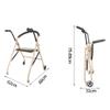 HSWOYEA Folding 2-Wheel Walker with Padded Seat view 3