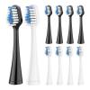 VNJUGF Replacement Toothbrush Heads, Electric Toothbrush, Oral Hygiene for Adults, DuPont Bristles, Soft Heads, wanglan (10 pcs, black/white/bl) view 1