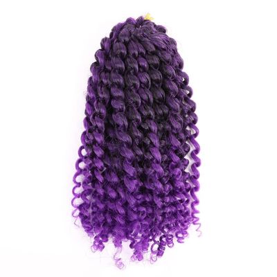 8' Curl Braids Crochet Hair, Synthetic Jerry Curl Weave, Synthetic Braiding Hair Extensions for Women (1B-Purple)