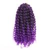 8' Curl Braids Crochet Hair, Synthetic Jerry Curl Weave, Synthetic Braiding Hair Extensions for Women (1B-Purple) view 1