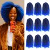 8' Curl Braids Crochet Hair, Synthetic Jerry Curl Weave, Synthetic Braiding Hair Extensions for Women (1B-Purple) view 2