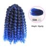 8' Curl Braids Crochet Hair, Synthetic Jerry Curl Weave, Synthetic Braiding Hair Extensions for Women (1B-Purple) view 3
