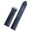 QTYQWC 19 mm/20 mm Canvas Watch Band for Omega Seamaster 300, Speedmaster, AT150, Blue/Black view 2