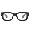YAMEIZE Square Blue Light Blocking Glasses for Women and Men, Retro Clear Gaming Glasses (Leopard Black/Clear) view 2