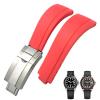 QTYQWC 20/21 mm Rubber Watch Band with Short Buckle for Daytona, Submariner, Oysterflex & Yacht-Master view 1