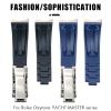 QTYQWC 20/21 mm Rubber Watch Band with Short Buckle for Daytona, Submariner, Oysterflex & Yacht-Master view 2