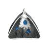 Kleenex Tissue Box Cover, PVC Leather, White/Blue Daisy Print view 3