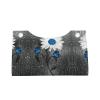 Kleenex Tissue Box Cover, PVC Leather, White/Blue Daisy Print view 4