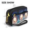 Universe Milky Way Galaxy Small Makeup Bag, Black view 3