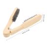 Hair Straightening Brush with Double-Bristle Design, Brown view 2