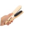 Hair Straightening Brush with Double-Bristle Design, Brown view 4