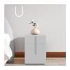 Ultra-Slim Nightstand with Storage, White, 15.8 in view 1