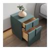 Ultra-Slim Nightstand with Storage, White, 15.8 in view 2
