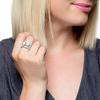925 Sterling Silver CZ Bridal Ring Set view 4