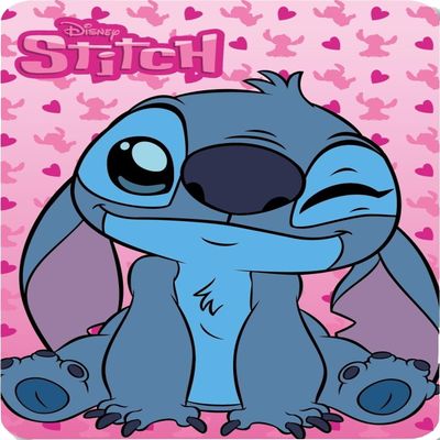 arlis Stitch Fleece Blanket in Pink, 100 x 140 cm (Stitch A)