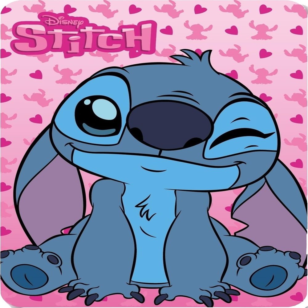 arlis Stitch Fleece Blanket in Pink, 100 x 140 cm (Stitch A)