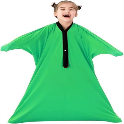 DTREEL Sensory Body Sock, Full-Body Wrap for Stress Relief, Stretchy, Breathable, Cozy, Green, L