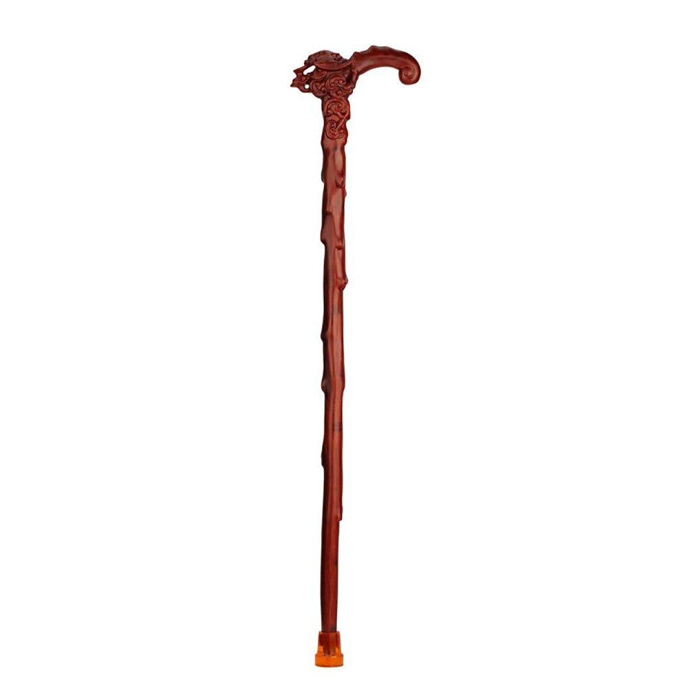 Wooden Walking Cane for Seniors, Solid Wood, 91 cm, Cuttable to Length