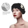 Double-Layer Reusable Waterproof Shower Cap with Halloween Skull Design view 3