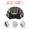 Double-Layer Reusable Waterproof Shower Cap with Halloween Skull Design view 4