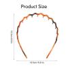 4-Pack Zigzag Hairbands, Shark-Tooth Comb Headbands, Black/Amber view 2