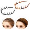 4-Pack Zigzag Hairbands, Shark-Tooth Comb Headbands, Black/Amber view 3