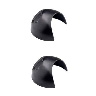 Milisten 2-Piece Plastic Reptile Hideouts for Aquariums, Heat-Resistant Shelter and Decor for Turtles, Lizards and Spiders, Black