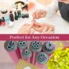 Nail Art Stamp Pen Set, Floral Nail Stamp Pens for DIY Nail Art, 10 Pieces view 2