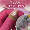 Nail Art Stamp Pen Set, Floral Nail Stamp Pens for DIY Nail Art, 10 Pieces view 3