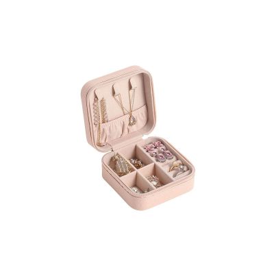 GXJBGYUSFT RWRAPS Jewelry Box, Travel Jewelry Case, Leather, Zipper