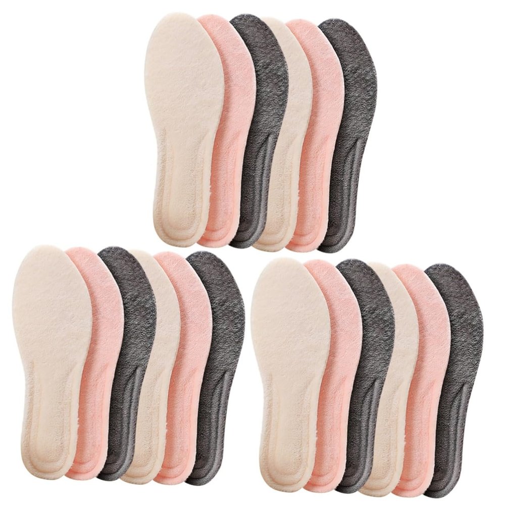 FOMIYES 9 Pairs Warm Sherpa Shoe Insoles