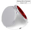 LFDSPYJE Travel Makeup Mirror, Red Flower on Black Compact Mirror, 1x/2x Magnification, 6.1 cm view 2