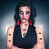 Zghhc Halloween Skeleton Scar Face Stickers, Scary Mouth Temporary Face Tattoos view 4