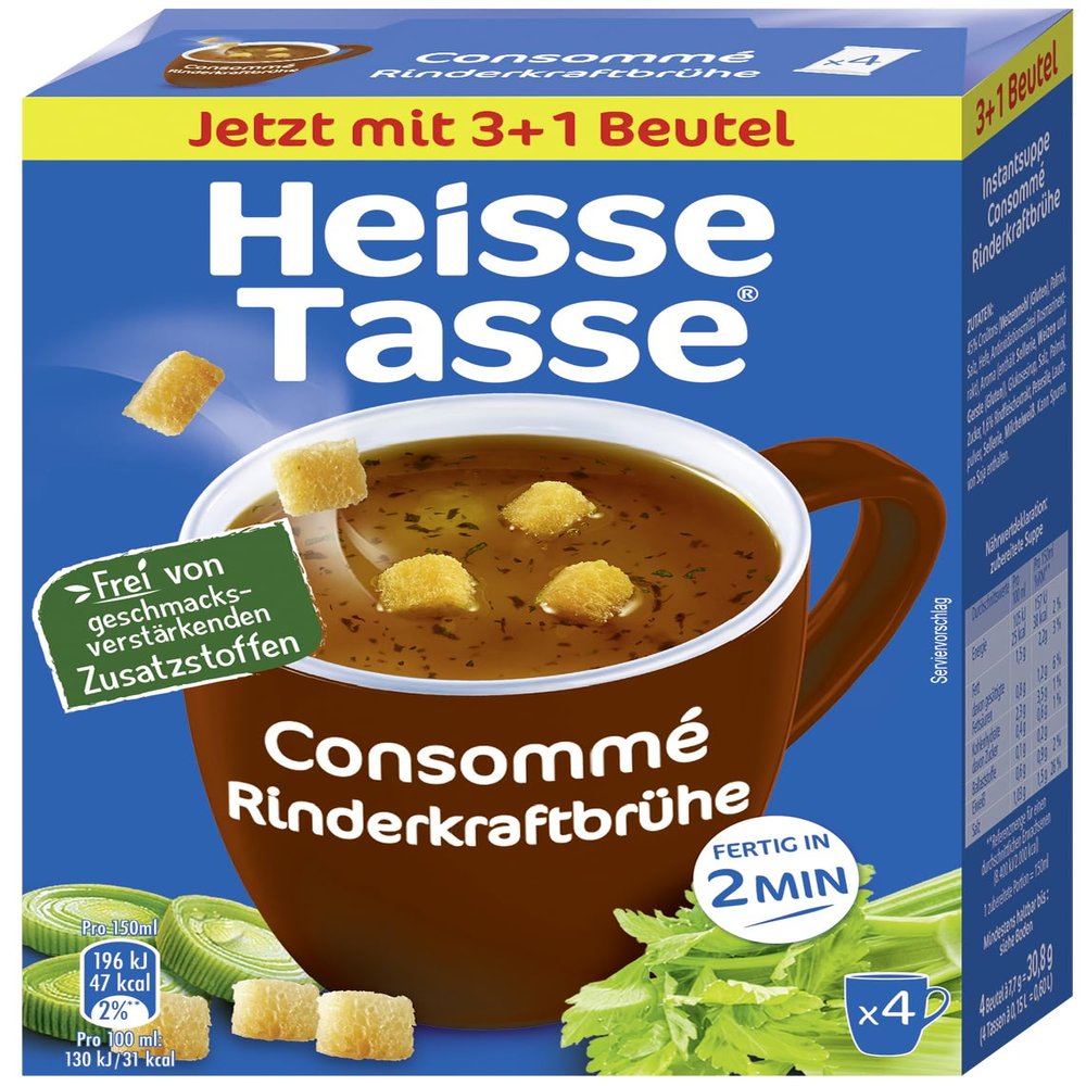 Heisse Tasse Beef Consommé Broth (600 ml) – Ready in 2 Minutes