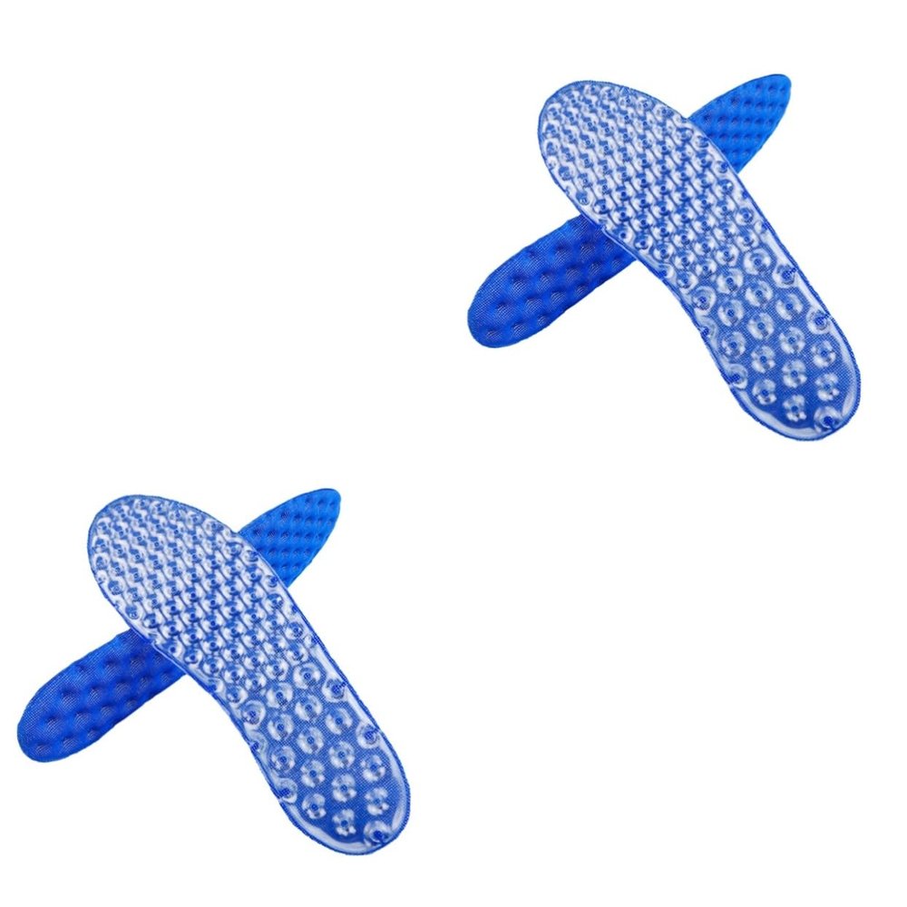 minkissy 2 Pairs Air-Cushion Insoles for Sports, Breathable and Sweat-Absorbing, for Basketball, Running and Casual Wear, Blue