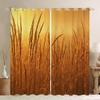 BSYYZQC Wheat Field Blackout Curtains, Noise-Reducing, Room-Darkening, Opaque, with Grommets, 2-Piece Set, 175 x 140 cm (H x W) view 2