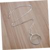 FRCOLOR 2-Piece 5X Magnifying Glass Pendant Necklace, Mini Multifunctional Pocket Magnifier, Silver view 4