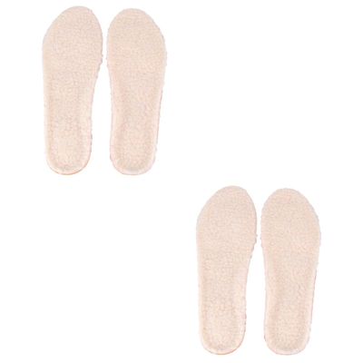 FOMIYES 2 Pairs Sports Insoles, Fleece Shoe Inserts for Women and Men, Warm Winter Insoles