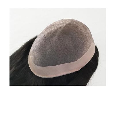 Men’s 16-Inch Human Hair Toupee with Fine Mono Top